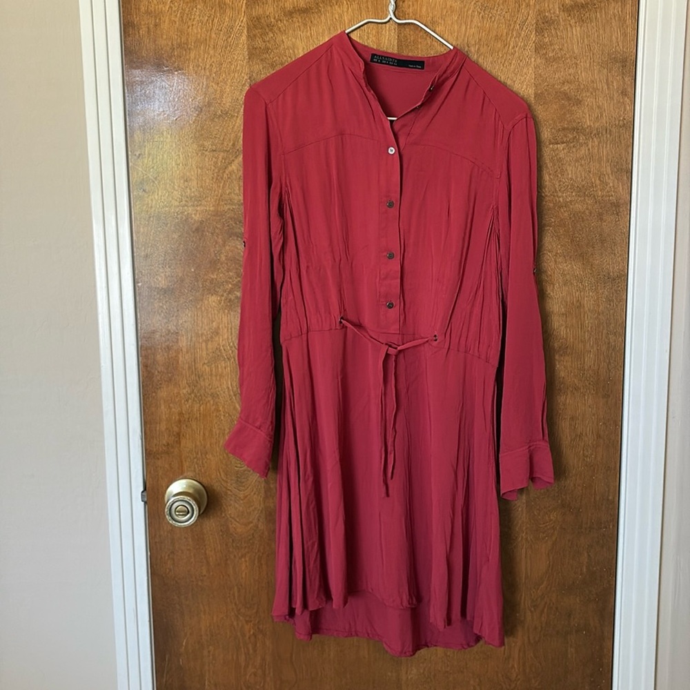 Allsaints Sanko dress red sz 4